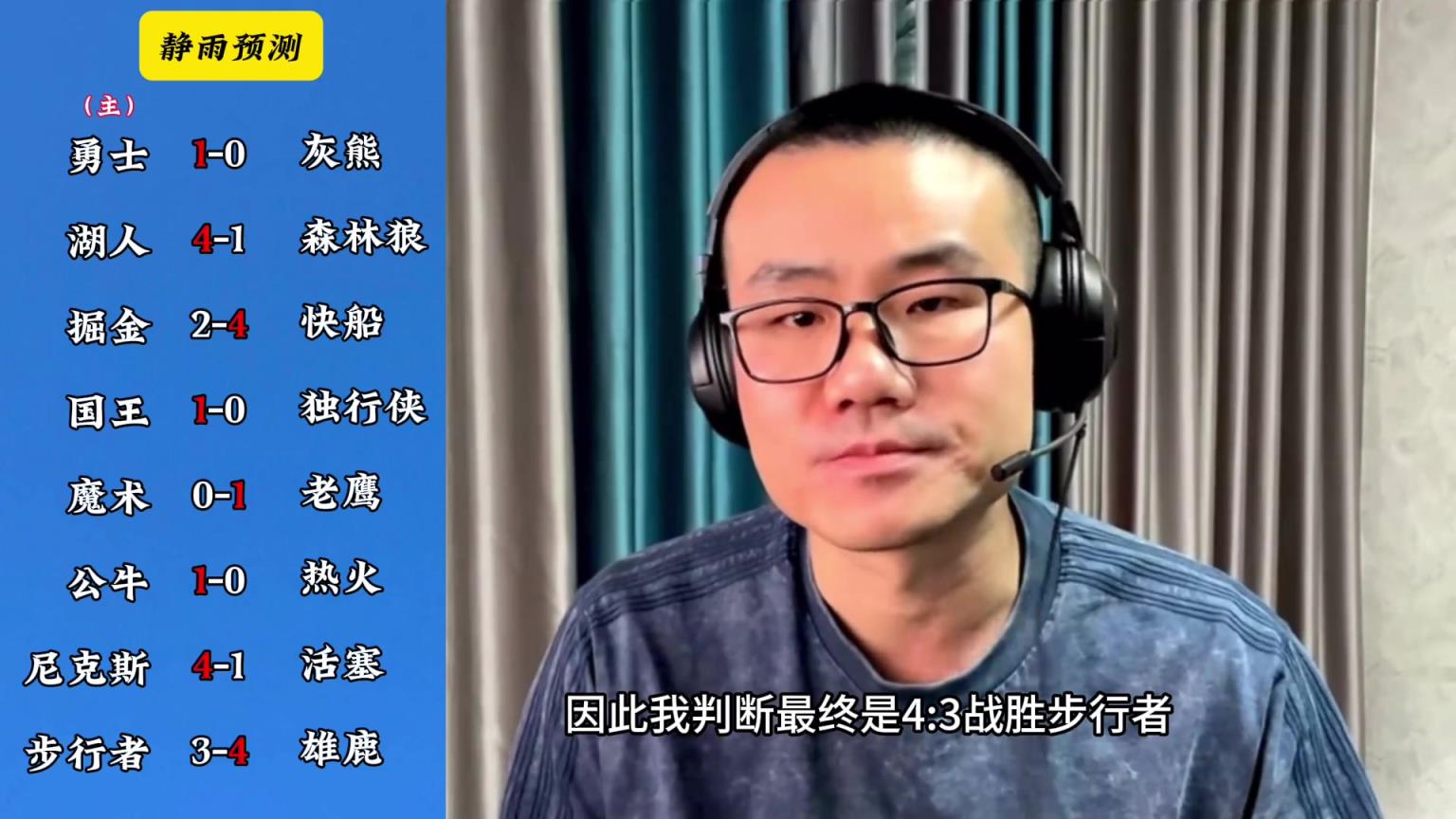 你同意嗎？靜雨對(duì)東西部季后賽球隊(duì)的預(yù)測(cè)：勇贏(yíng)熊 湖船尼鹿晉級(jí)